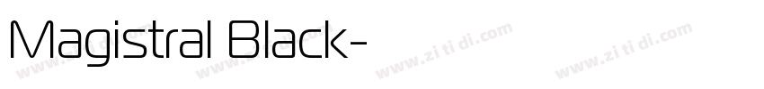 Magistral Black字体转换
